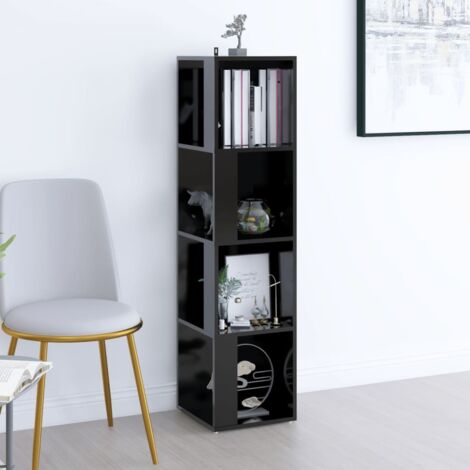 vidaXL Armadio Angolare Nero 33x33x132 cm in Truciolato