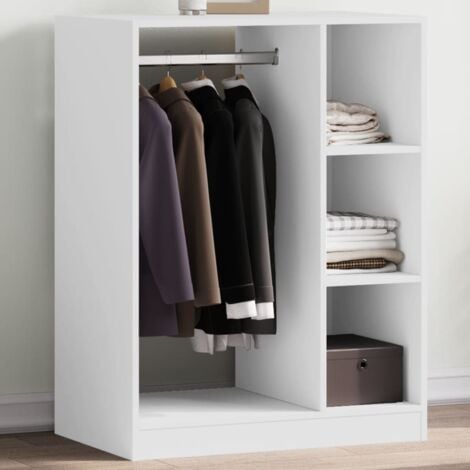 vidaXL Armadio Bianco 77x48x102 cm in Legno Multistrato
