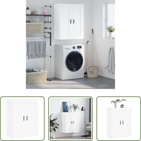 vidaXL Armadio bianco -  Mobile a Parete Bianco 69,5x34,90 cm in Legno Multistrato