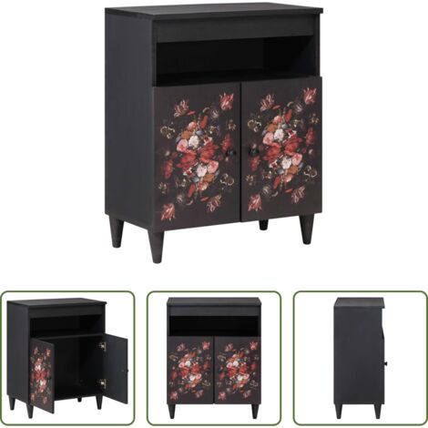 vidaXL Armadio con motivo floreale -  Armadi di Stoccaggio con porta Multicolore 60 x 33,5 x 75 cm