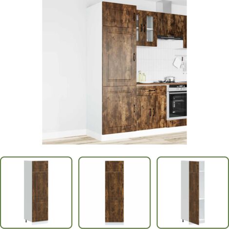 vidaXL Armadio con porte -  Armadio da Cucina Kalmar Rovere Fumo in Legno Multistrato