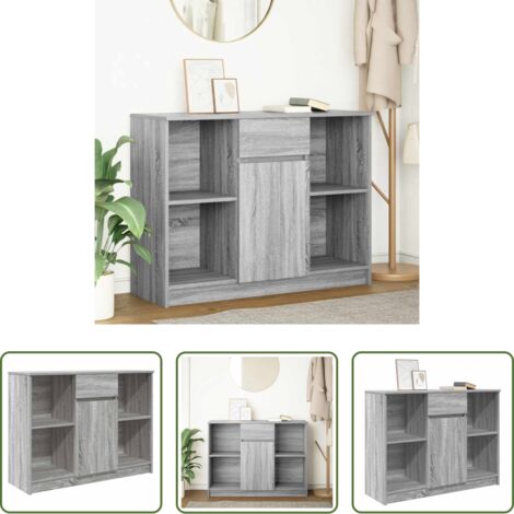 vidaXL Armadio con ripiani -  Credenza con Cassetto Grigio Sonoma 101x35x76 cm in Truciolato