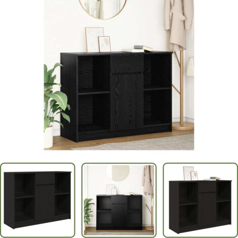 vidaXL Armadio con ripiani -  Credenza con Cassetto Rovere Nero 101x35x76cm Legno Multistrato