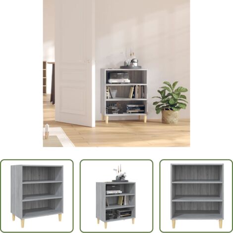 vidaXL Armadio con ripiani -  Credenza Grigio Sonoma 57x35x70 cm in Truciolato