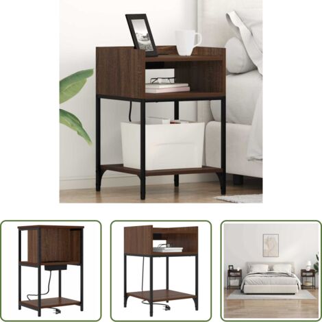 vidaXL Armadio con scaffale -  Armadio da Notte con lo scaffale Rovere Marrone 40 x 40 x 61 cm