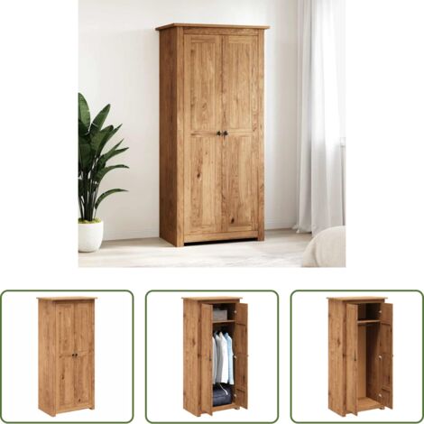 vidaXL Armadio con scomparti -  Armadio 80x50x171,5 cm in Legno Massello Pino Panama Range