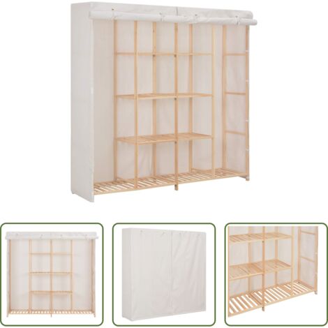vidaXL Armadio con vani aperti -  Armadio Bianco 173x40x170 cm in Tessuto
