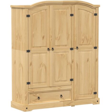 vidaXL Armadio Corona 151,5x52x186 cm in Legno Massello di Pino