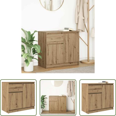 vidaXL Armadio -  Credenza con Cassetto Rovere Artigianale 71x35x65 cm Truciolato