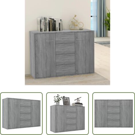 vidaXL Armadio -  Credenza Grigio Sonoma 88x30x65 cm in Legno Multistrato