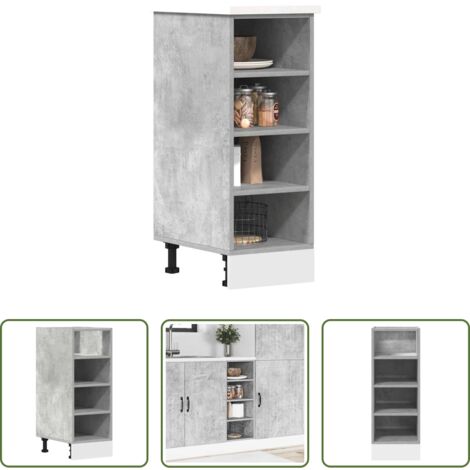 vidaXL Armadio cucina -  Armadio Inferiore “Riga” Grigio Cemento 30x44,5x81,5 cm