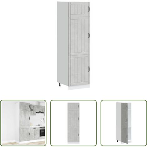vidaXL Armadio cucina grigio cemento -  Armadio da Cucina Lucca Grigio Cemento in Legno Multistrato