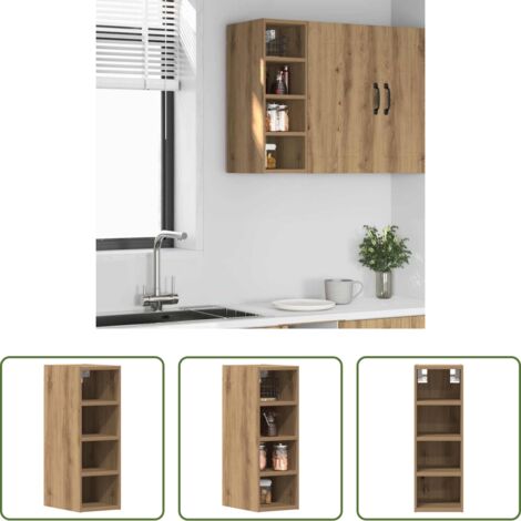 vidaXL Armadio cucina -  Mobile Pensile “Riga” Rovere Artigianale 20x29,5x60 cm