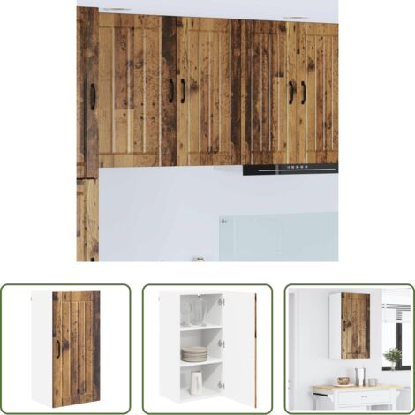 vidaXL Armadio cucina moderno -  Mobile da cucina Legno vecchio 40 x 31 x 80 cm