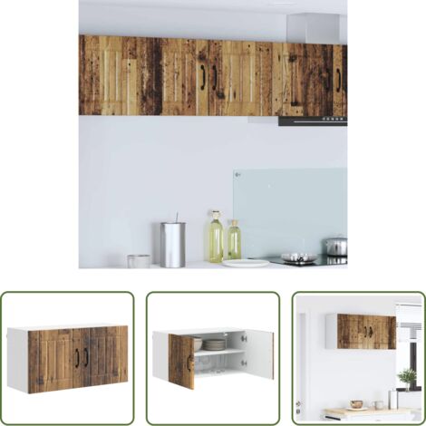 vidaXL Armadio cucina moderno -  Mobile da cucina Legno vecchio 80 x 31 x 40 cm