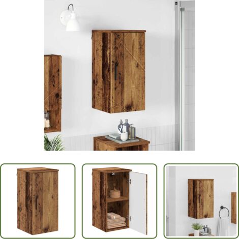 vidaXL Armadio da bagno in legno -  Mobile da Bagno con porta Legno vecchio 30 x 31,5 x 61 cm