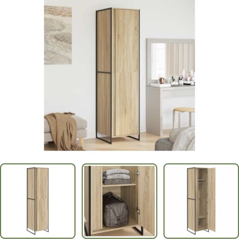 vidaXL Armadio da camera da letto -  Armadio 2 pcs Sonoma 50 x 50 x 200 cm Legno multistrato
