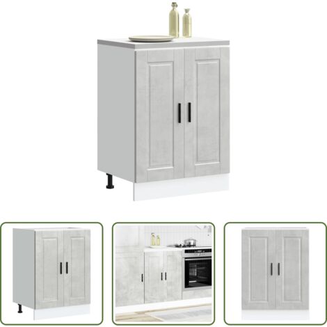 vidaXL Armadio da cucina -  Base da Cucina Porto Grigio Cemento in Legno Multistrato