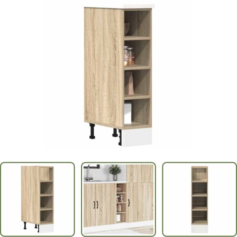 vidaXL Armadio da cucina con ripiano -  Armadio Inferiore “Riga” Rovere Sonoma 20x44,5x81,5 cm