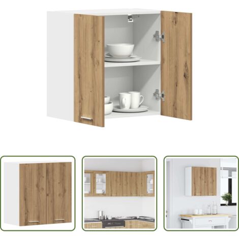 vidaXL Armadio da cucina in legno -  Pensile da Cucina “Lyon” Rovere Artigianale 60x31x60 cm