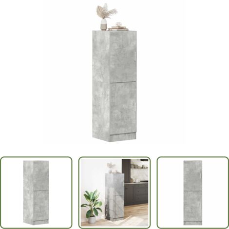 vidaXL Armadio da cucina in truciolato -  Mobile da Cucina Grigio Cemento 38x41,5x131,5 cm Legno