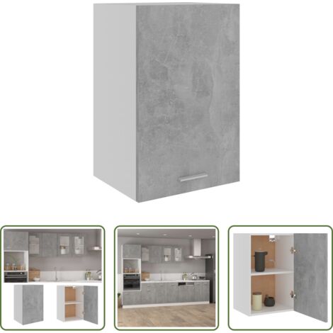 vidaXL Armadio da cucina -  Mobile Pensile “Lyon” Grigio Cemento 39,5x31x60cm