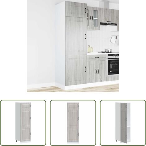 vidaXL Armadio da cucina multistrato -  Armadio da Cucina Kalmar Grigio Sonoma in Legno Multistrato