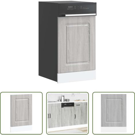 vidaXL Armadio da cucina -  Pannello Lavastoviglie Kalmar Grigio Sonoma 45x1,5x67 cm
