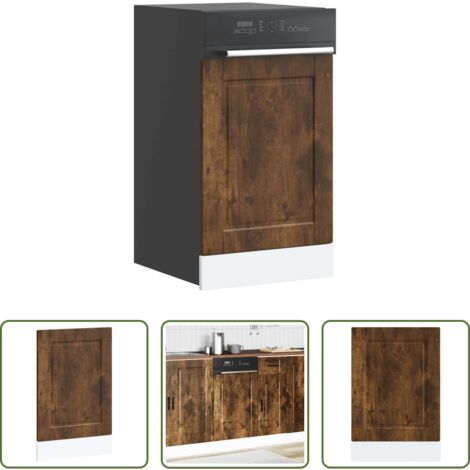 vidaXL Armadio da cucina -  Pannello Lavastoviglie Porto Rovere Fumo 45x1,5x67 cm