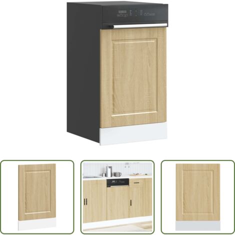 vidaXL Armadio da cucina -  Pannello Lavastoviglie Porto Rovere Sonoma 45x1,5x67 cm