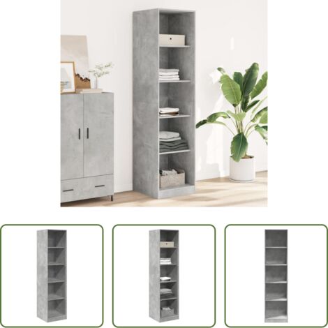 vidaXL Armadio da ingresso -  Armadio Grigio Cemento 50x50x200 cm in Legno tecnico