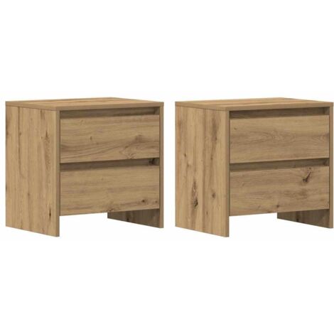 vidaXL Armadio da Notte 2 pcs rovere artigianale 45 x 34 x 44.5 cm