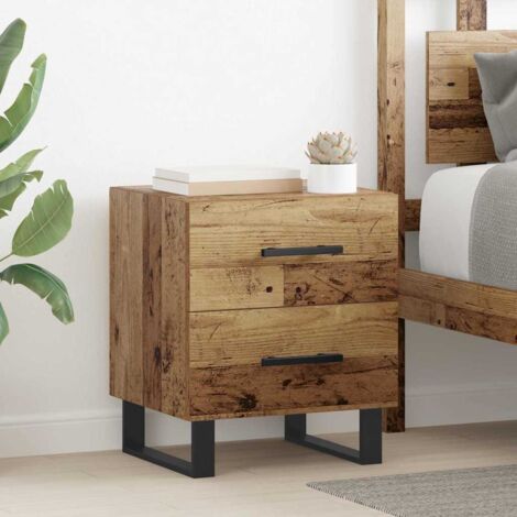 vidaXL Armadio da Notte con cassetto Legno vecchio 40 x 35 x 47,5 cm