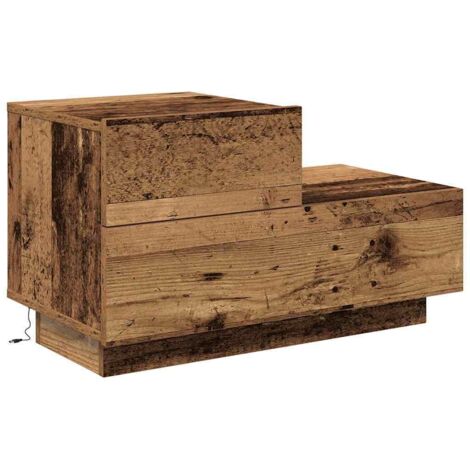 vidaXL Armadio da Notte con cassetto Legno vecchio 70 x 36 x 40,5 cm