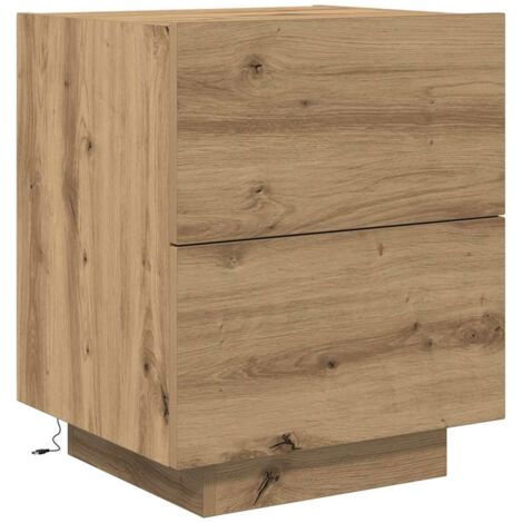 vidaXL Armadio da Notte con Rovere artigianale 45 x 40 x 55 cm