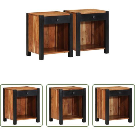 vidaXL Armadio da notte marrone -  Armadio da Notte 2 pcs Marrone 40 x 35 x 50 cm