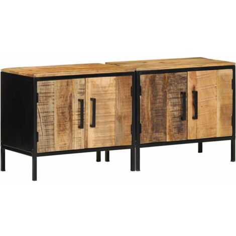 vidaXL Armadio da Notte Marrone e nero 50 x 30 x 45 cm