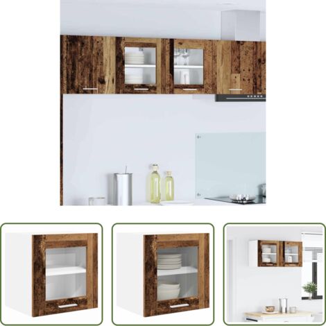 vidaXL Armadio da parete -  Armadio pensile Legno vecchio 40 x 31 x 40 cm Legno multistrato