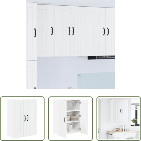 vidaXL Armadio da parete -  Mobile da cucina Bianco 60 x 31 x 80 cm Legno multistrato