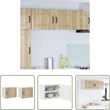 vidaXL Armadio da parete -  Mobile da cucina Kalmar 2 pcs Rovere Sonoma 50 x 31 x 40 cm