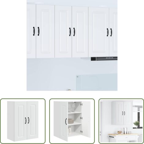 vidaXL Armadio da parete -  Mobile da cucina Kalmar Bianco 60 x 31 x 80 cm