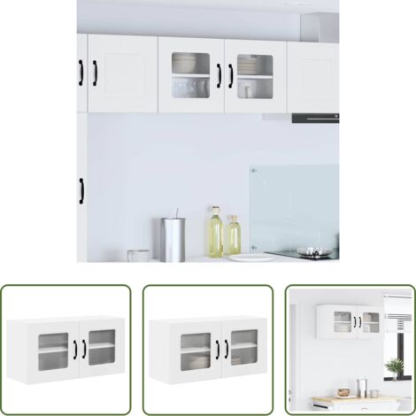 vidaXL Armadio da parete -  Mobile da cucina Kalmar Bianco 80 x 31 x 40 cm