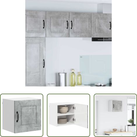 vidaXL Armadio da parete -  Mobile da cucina Kalmar Grigio cemento 40 x 31 x 40 cm