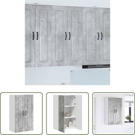 vidaXL Armadio da parete -  Mobile da cucina Kalmar Grigio cemento 60 x 31 x 100 cm