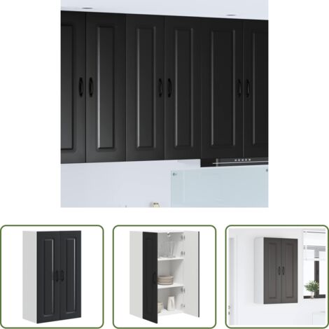 vidaXL Armadio da parete -  Mobile da cucina Kalmar Nero 60 x 31 x 100 cm Legno multistrato