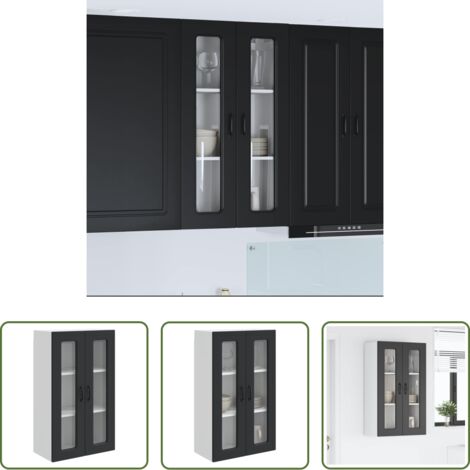 vidaXL Armadio da parete -  Mobile da cucina Kalmar Nero 60 x 31 x 100 cm Legno multistrato