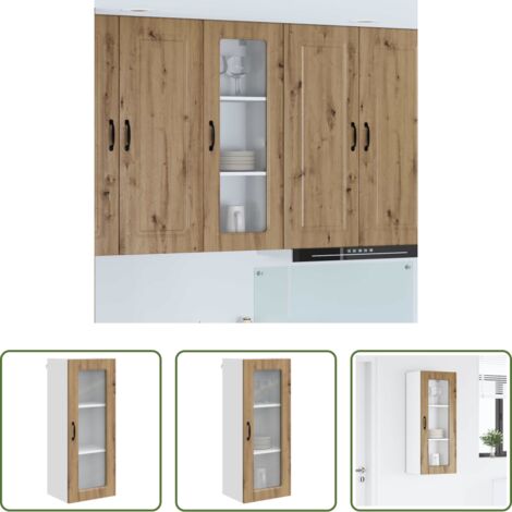 vidaXL Armadio da parete -  Mobile da cucina Kalmar Rovere artigianale 40 x 31 x 100 cm