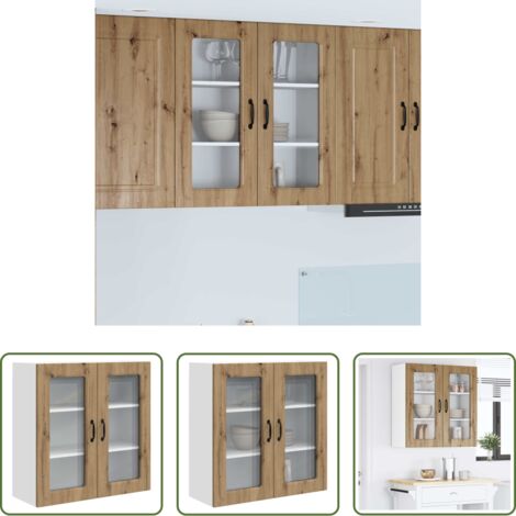 vidaXL Armadio da parete -  Mobile da cucina Kalmar Rovere artigianale 80 x 31 x 80 cm