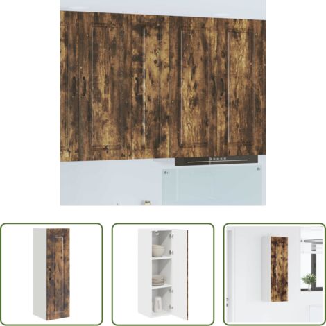vidaXL Armadio da parete -  Mobile da cucina Kalmar Rovere fumé 30 x 31 x 100 cm