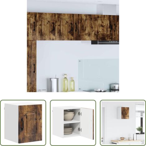 vidaXL Armadio da parete -  Mobile da cucina Kalmar Rovere fumé 30 x 31 x 40 cm